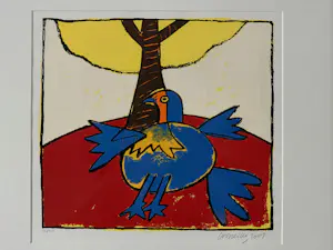 Corneille - Blauwe vogel - Gesigneerd - 2001 kopen? Bied vanaf 300!