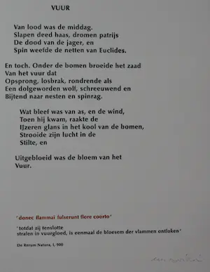 Arty Grimm - Zeefdruk met gedicht: 'De dichter en de dingen' - 1986 kopen? Bied vanaf 59!