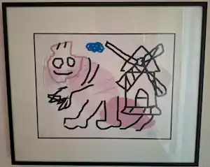 Karel Appel - Computerprint AP 1-50 - afbeelding molen vendu pour 60€ !