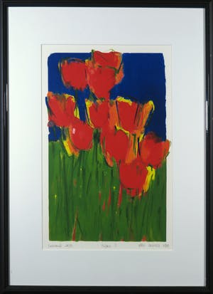 Ellen Meuwese - Zeefdruk, Tulpen I - Ingelijst kopen? Bied vanaf 35!