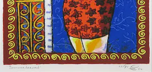 Jacques Tange - Zeefdruk, Summerdressed - Ingelijst kopen? Bied vanaf 80!