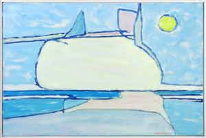 Paul Overhaus - Olieverf op doek, Zonder titel - Ingelijst verkocht voor € 1!