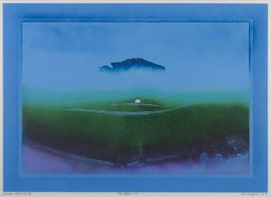 Ries Kleijnen - Gemengde druktechniek, House with cloud - Ingelijst kopen? Bied vanaf 40!