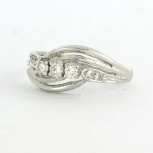 14k witgouden ring bezet met briljant en single cut geslepen diamant tot. 0.35ct kaufen? Bieten Sie von 625!