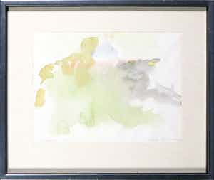 Erik Ortvad - Aquarel, Composition - Ingelijst verkocht voor € 1!