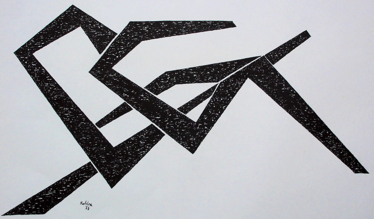 Toon Kelder - litho: Abstract - 1965 verkocht voor € 45!