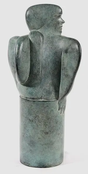 Kobe - Gepatineerd bronzen sculptuur: Le quatre vents kopen? Bied vanaf 2750!