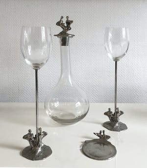 AcheterCorry Ammerlaan - verzilverde decanter set - gemerkt? Enchérissez de 1!