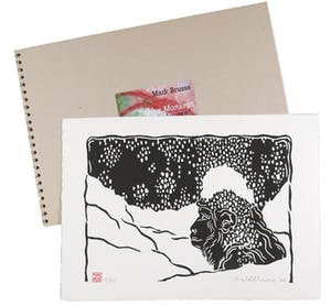 Mark Brusse - Uitgave Twelve monkeys plus one met originele linosnede kopen? Bied vanaf 50!