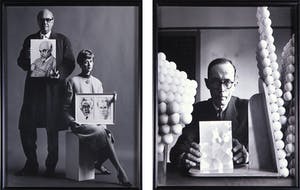 Paul Huf - Lot van twee foto's, Portretten met kunst kopen? Bied vanaf 1!