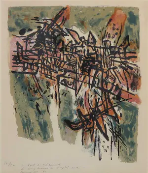 Corneille - Litho, Vol d'oiseaux à cinq heures de l'apres midi - Ingelijst kopen? Bied vanaf 1!