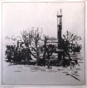 Frans Room - De Sluis - drogenaald ets kopen? Bied vanaf 1!