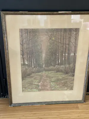 Maurits van der Valk - Bosgezicht - Tekening (Pastel) kopen? Bied vanaf 220!