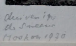 Jeanne Bieruma Oosting - Ets: 'Een winter in Rusland', Duiven in de sneeuw - 1970 kopen? Bied vanaf 250!