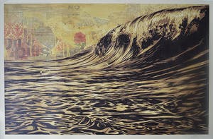 AcheterShepard Fairey - Dark Wave? Enchérissez de 1!