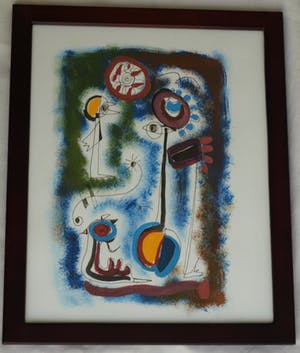 Jasper Banen - Gemengde techniek , “Hemelfamilie” – gesigneerd & ingelijst – 2005 kopen? Bied vanaf 45!