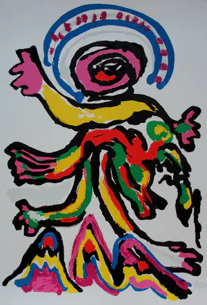 Karel Appel - Kleurrijke zeefdruk: Tantrika II kaufen? Bieten Sie von 750!