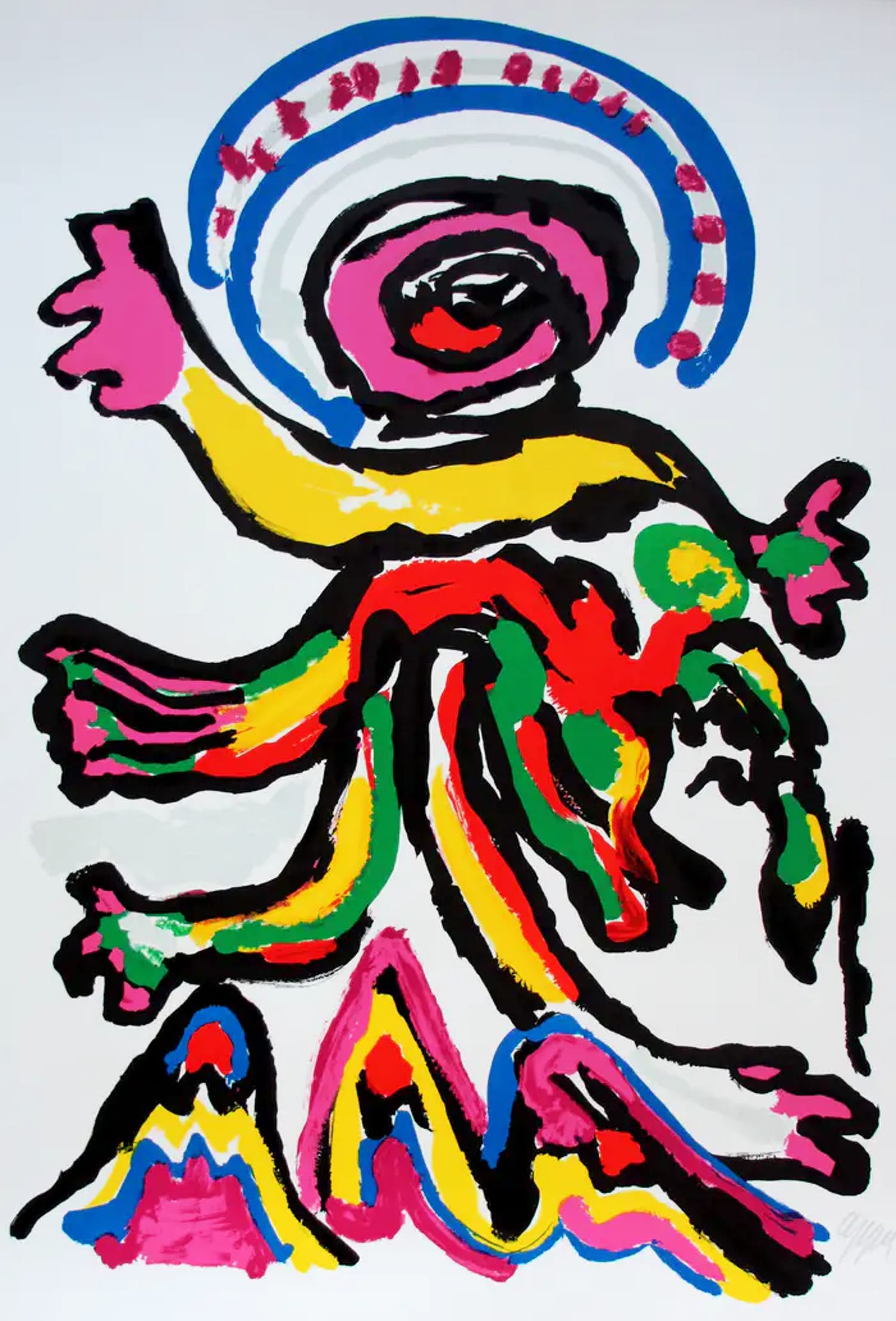 Karel Appel - Kleurrijke zeefdruk: Tantrika II kopen? Bied vanaf 750!