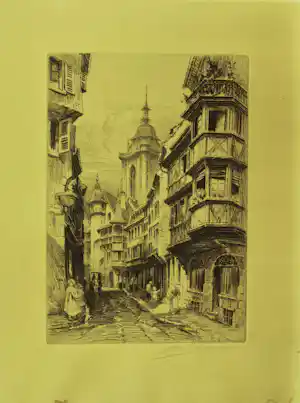 Charles Pinet - ''Colmar, Rue des Marchands'' vendu pour 65€ !