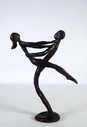 Brons (Onbekend) - Brons, Dansend paar verkocht voor € 1!