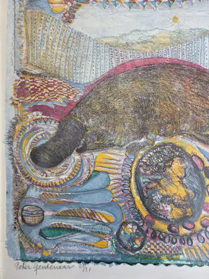 Peter Gentenaar - Vogelbekdier. Fantasielandschap. kopen? Bied vanaf 20!