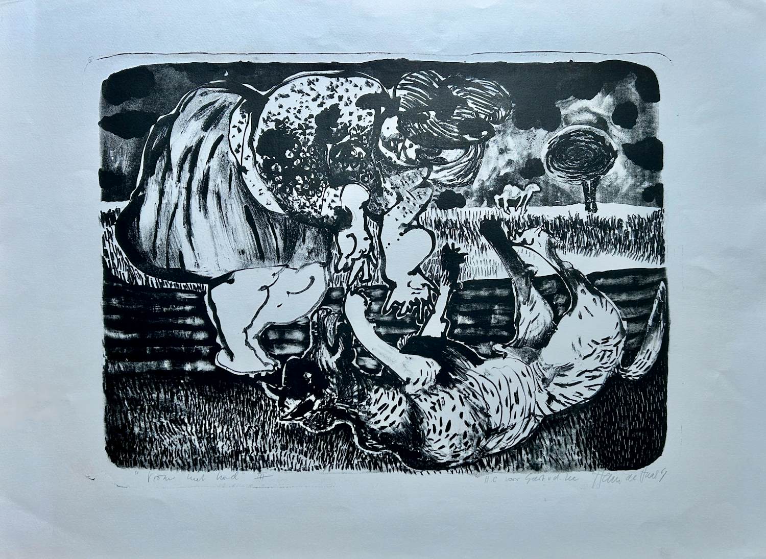 Henri de Haas - Vrouw met hond III kopen? Bied vanaf 25!