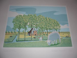 Buy Marcus van Hoorn - Zeefdruk, Titel, "Hollandse Pyramide".? Bid from 35!