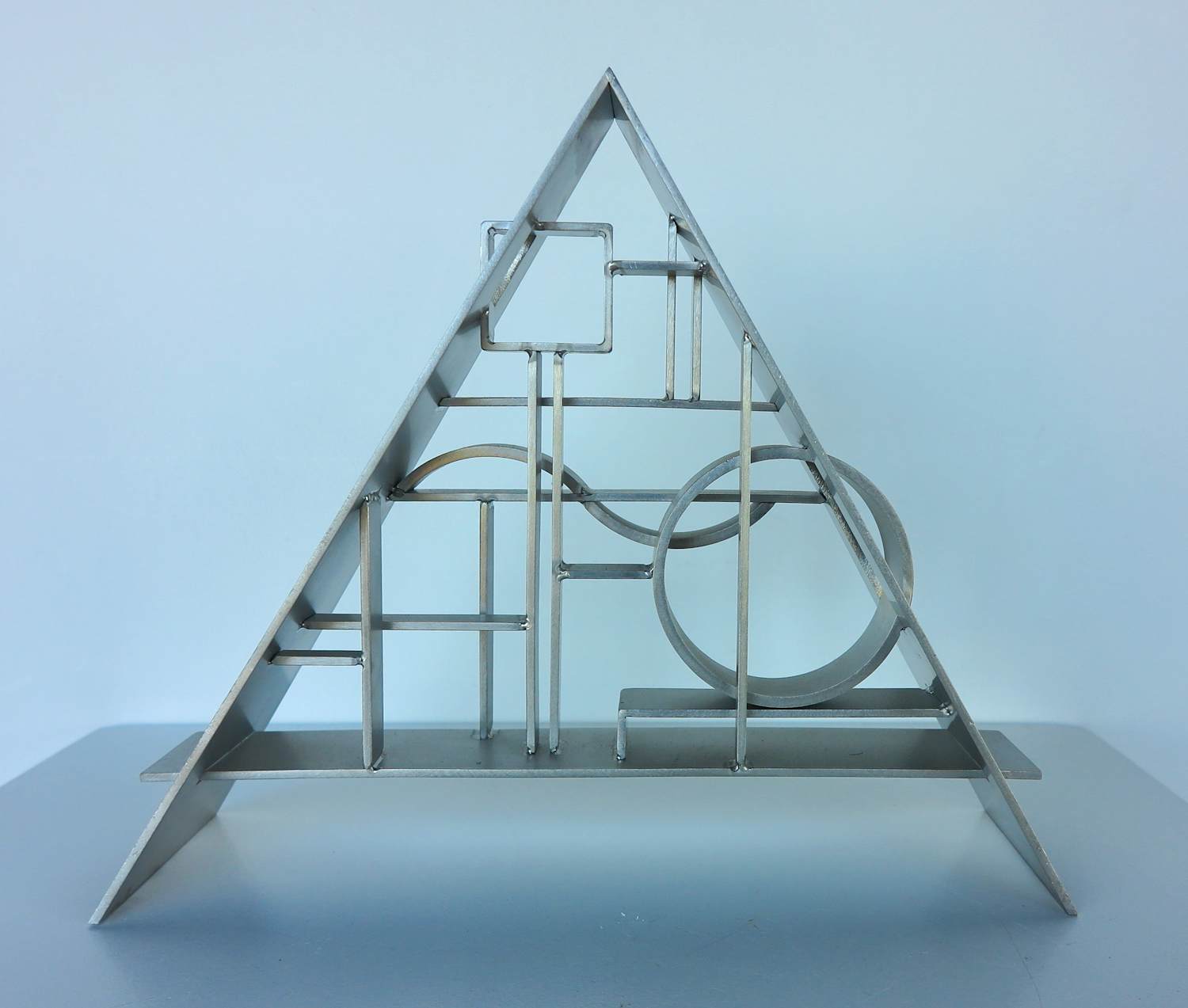 Margot Zanstra - Roestvrij stalen sculptuur, Zonder titel / Geometrische vorm kopen? Bied vanaf 150!