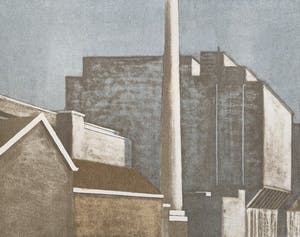 Hans Koopman - kleurenlitho - 'Rotterdam lithostad IV' - Oplage 30 exemplaren (Eigen druk) kopen? Bied vanaf 60!