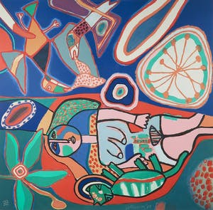 Corneille - Zeefdruk, Musique du printemps II - Ingelijst (Groot) kopen? Bied vanaf 250!