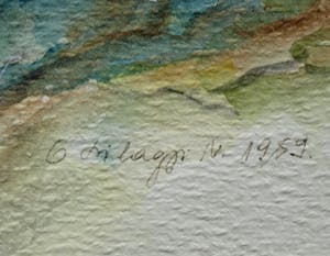 Niet of onleesbaar gesigneerd - Ingelijste aquarel , Bloemstilleven – 1959 kopen? Bied vanaf 1!
