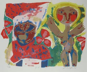 John Lie a Fo - Zeefdruk, Zonder titel - Ingelijst kopen? Bied vanaf 1!