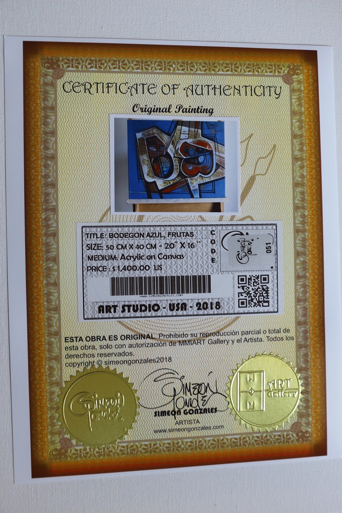 Simeon Gonzales - Bodegon Azul Frutas kopen? Bied vanaf 149!