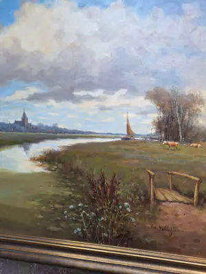 Jan Schaeffer - Sfeervol Hollands landschap kopen? Bied vanaf 250!