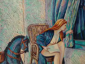 Denny Jacobs - Hobbelpaard met naakt bij raam kopen? Bied vanaf 90!