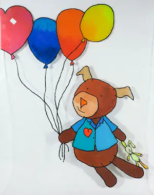 AcheterElla Steenmeijer - Acryl op plexiglas, Kindertekening? Enchérissez de 1!