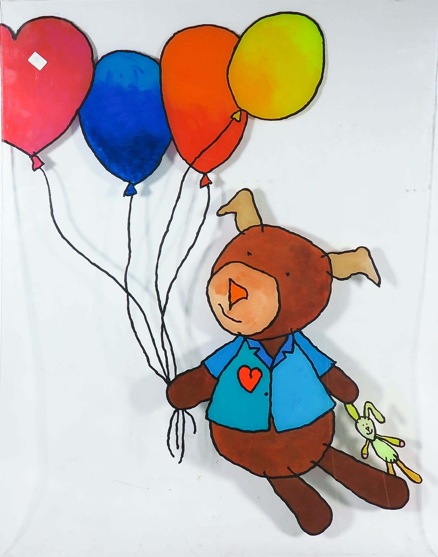 Ella Steenmeijer - Acryl op plexiglas, Kindertekening kopen? Bied vanaf 1!