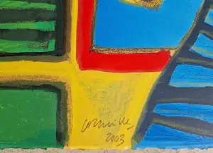 Corneille - Lithograph: 'L'oiseau multicolore' (2003). kopen? Bied vanaf 280!
