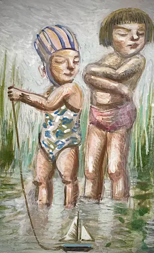 Heidi Daamen - Figuren in de natuur met speelgoedbootje kopen? Bied vanaf 49!