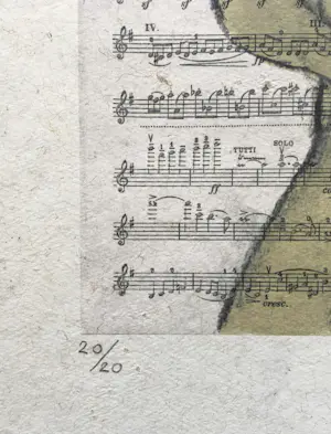 Corneille - zeefdruk "Naakt op muziekpapier" kopen? Bied vanaf 125!