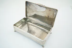 J.Wendels Schoonhoven -  2e gehalte (835) Zilveren lepeldoos - circa 1900 kopen? Bied vanaf 230!