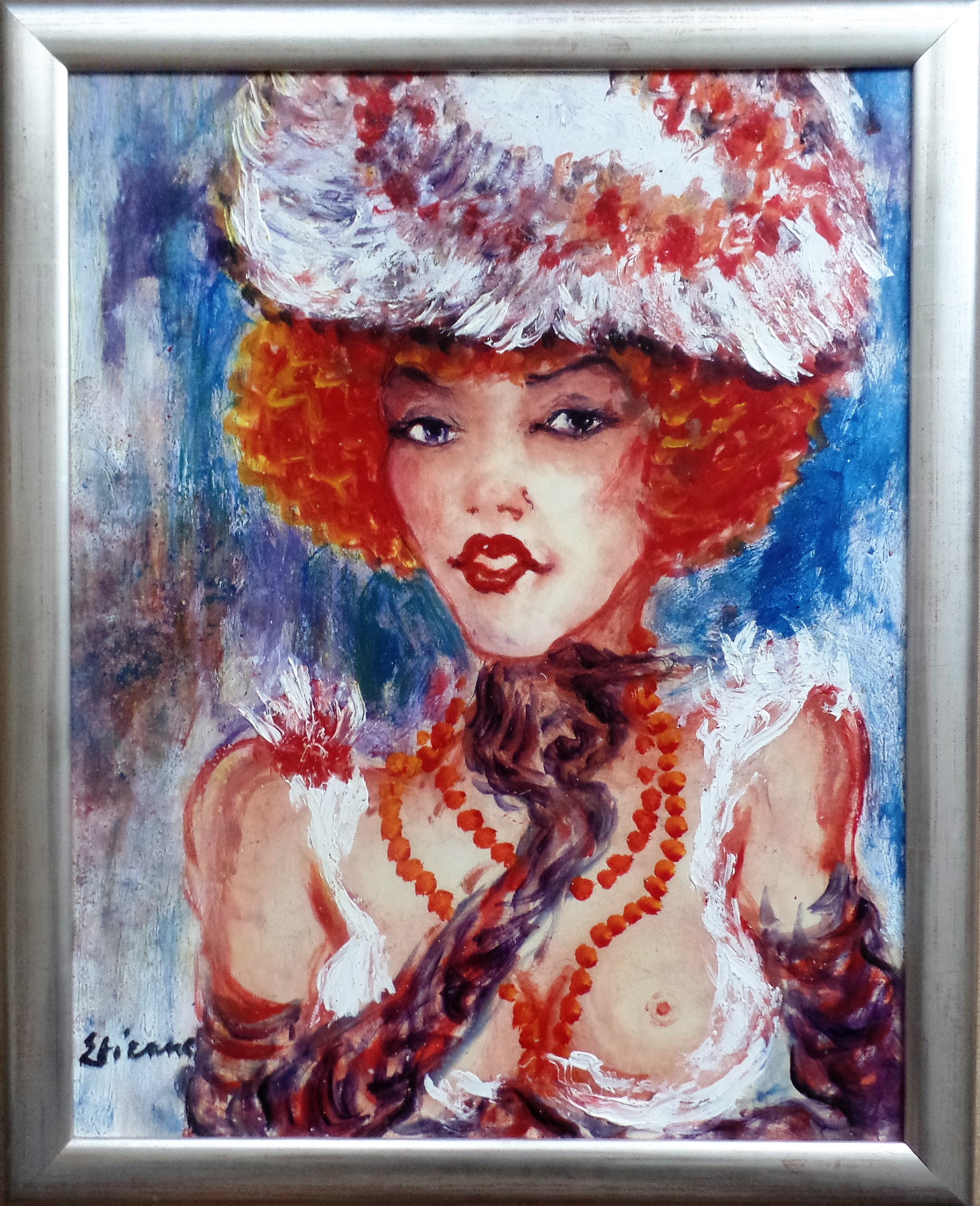 Roger Etienne - Nachtclub Danseres - Olieverf kopen? Bied vanaf 75!