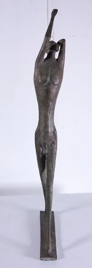 Piet van Heerden - Bronzen sculptuur, Jongensfiguur kopen? Bied vanaf 700!