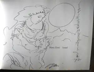 Hans Erni - 2 hardcovers: OlympArt / Olympische spelen & 'Israel' met originele tekening kopen? Bied vanaf 175!