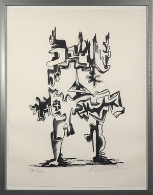 Ossip Zadkine - Litho, La révolution du plancher - Ingelijst kopen? Bied vanaf 180!