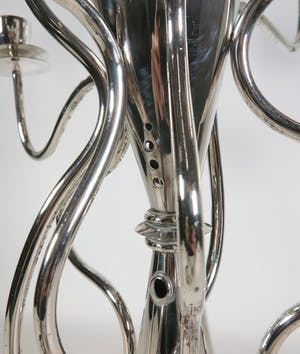 Borek Sipek - 7-lichts verzilverd metalen kandelaar, Simon - Uitgevoerd door Driade kopen? Bied vanaf 400!