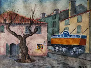 AcheterArnold Bernard Neujean - ca. 1930 - gesigneerde Aquarel op papier "pleintje Cagnes sur mer"? Enchérissez de 29!