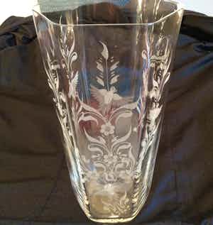 Cenedese - Giovanni - handgeslepen vaas, gesigneerd verkocht voor € 49!