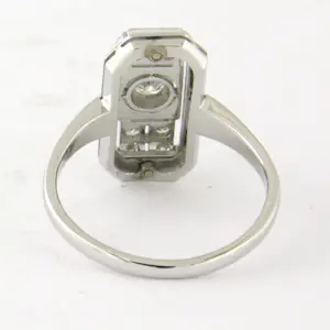 ART DECO 14k gouden ring met briljant en single cut geslepen diamant tot. 0.20ct kopen? Bied vanaf 360!