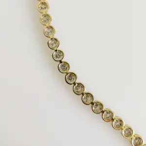 18 karaats geelgouden diamanten armband kopen? Bied vanaf 7500!